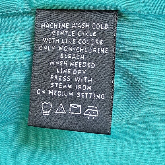 Pleated Multi-Color Ikat Print Skirt Side Zipper & Wide Waistband Women's 6 - Picture 6 of 8